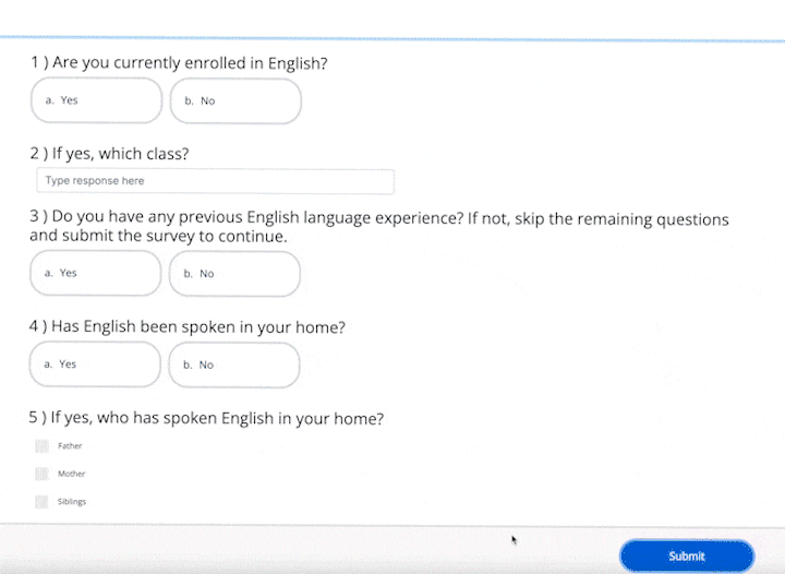 Language background survey