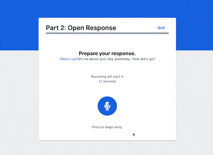 Complete an open-response section